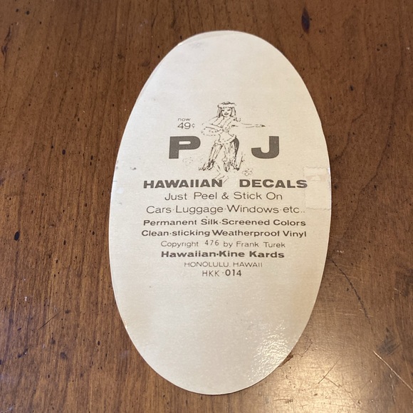 🔥3/$12🔥Vintage Hawaiian Racing Turtle Sticker by Turek of Hawaii. - Picture 2 of 3